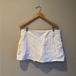 Lululemon Pace Rival Skirt Womens 12 Tall‎ White Inner Liner Tennis Workout